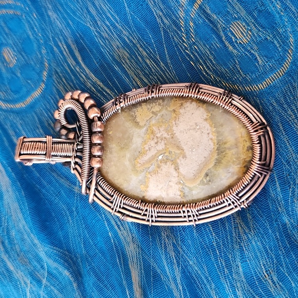 Jewelry - Pale Unakite Copper Pendant
